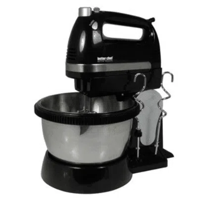 Better Chef 350w 5-speed-plus-boost Hand And Stand Mixer W Bowl In Black