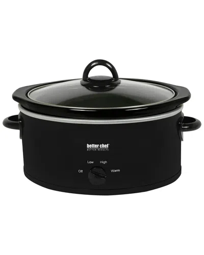 Better Chef 3-quart Round Slow Cooker In Black