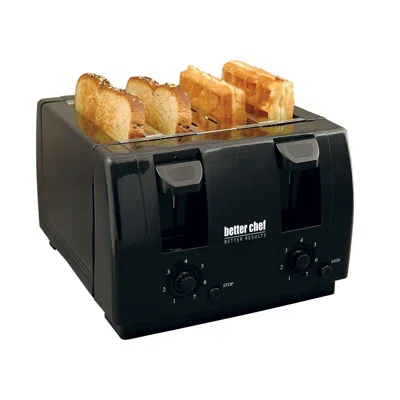 Better Chef 4 Slice Dual Control Toaster In Black 4 Slice Dual Control Toaster In Black