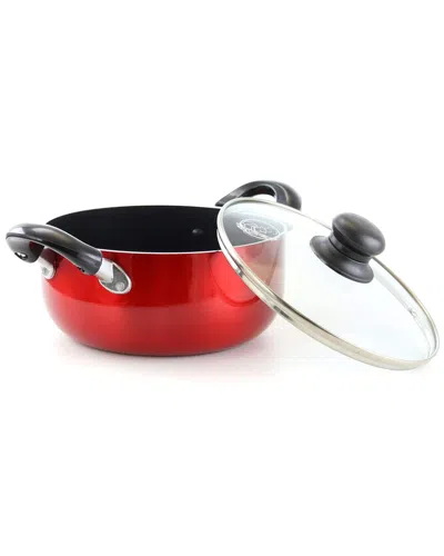 Better Chef 8-quart Aluminum Dutch Oven With Glass Lid In Red