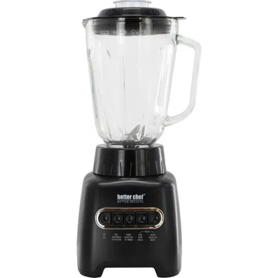 Better Chef 6 Cup 500-watt Glass Jar 12 Preset Function Blender In Black