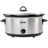 Better Chef 6 Quart Oval Slow Cooker With Removable Stoneware Crock In Stainless Steel In Silver