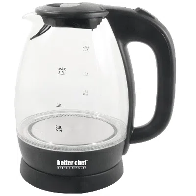 Better Chef 7-cup Cordless Electric Borosilicate Glass Kettle With Led Light In Black