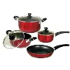 Better Chef 7-piece Aluminum Non-stick Cookware Set With Bakelite Handles In Red