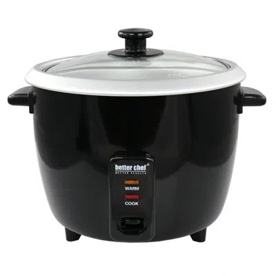 Better Chef 8 Cup Automatic Rice Cooker In Black With Rice Paddle And Measuring Cup