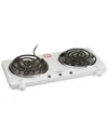 Better Chef Basic Double Burner With White Enamel Finish In White