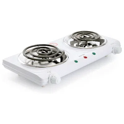 Better Chef Electric Countertop Double Burner In White