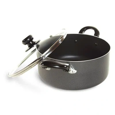 Better Chef Non-stick Aluminum Round Dutch Oven In Black