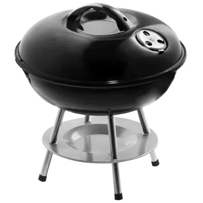 Better Chef Portable 14 In. Charcoal Barbecue Grill In Black