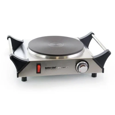 Better Chef Portable Stainless Steel Solid Element Single Electric Burner In Silver