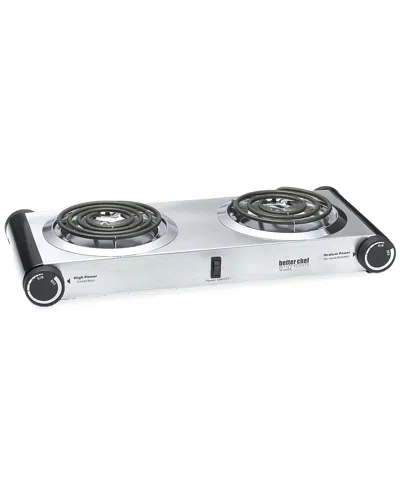 Better Chef Stainless Steel Electric Double Burner In Metallic