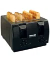Better Chef Wide Slot 4-slice Dual Control Toaster In Black