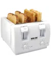 Better Chef Wide Slot White 4-slice Dual Control Toaster In White