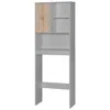 Better Home Products Ace Over-the-toilet Storage Organizer In Light Gray & Natural Oak