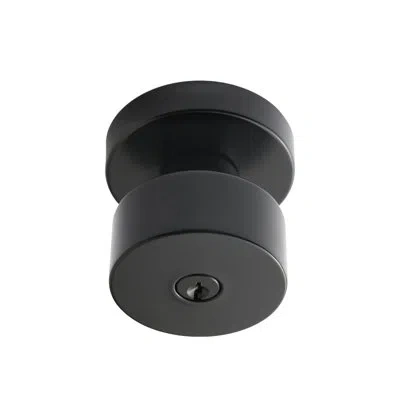 Better Home Products Angel Island 2.25'' Diameter Keyed Entry Round Knob In Matte Black