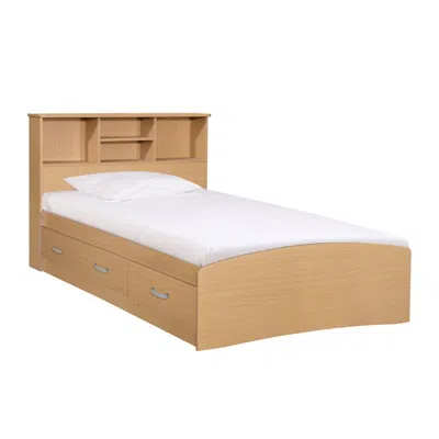Better Home Products California Wooden Twin Captains Bed In Beech