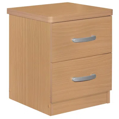Better Home Products Cindy Faux Wood 2 Drawer Nightstand In Beech In Brown