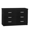 Better Home Products Dd & Pam 6 Drawer Engineered Wood Bedroom Dresser In Black