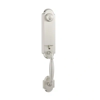 Better Home Products Handleset With Single Cylinder Deadbolt And Door Knob And Rosette In Satin Nickel
