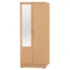 Better Home Products Harmony Two Door Armoire Wardrobe With Mirror Beech (maple)