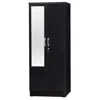 Better Home Products Harmony Two Door Armoire Wardrobe With Mirror In Black