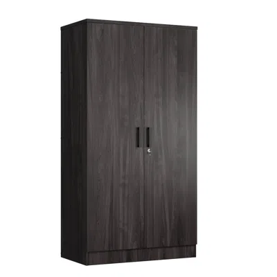 Better Home Products Harmony Wood Two Door Armoire Wardrobe Cabinet In