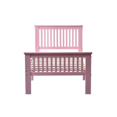 Better Home Products Jassmine Solid Wood Platform Pine Twin Bed In Pink