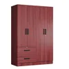 Better Home Products Luna Modern Wood 4 Doors 2 Drawers Armoire In Mahogany