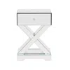 Better Home Products Mirrored Modern Side Table