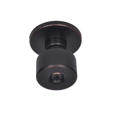 Better Home Products Mission Bell Keyed Door Knob With Round Rosette In Dark Bronze