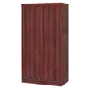 Better Home Products Modern Wood Double Sliding Door Wardrobe In Mahogany