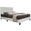 Better Home Products Nora Faux Leather Upholstered King Panel Bed In White