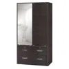 Better Home Products Sarah Double Sliding Door Armoire With Mirror In