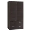 Better Home Products Sarah Modern Wood Double Sliding Door Armoire In