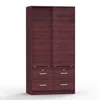 Better Home Products Sarah Modern Wood Double Sliding Door Armoire In Mahogany