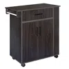 Better Home Products Shelby Rolling Kitchen Cart With Storage Cabinet -