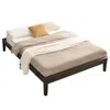 Better Home Products Stella Solid Pine Wood Queen Platform Bed Frame In