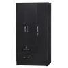 Better Home Products Symphony Wardrobe Armoire Closet With Two Drawers In Black