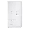 Better Home Products Symphony Wardrobe Armoire Closet With Two Drawers In White