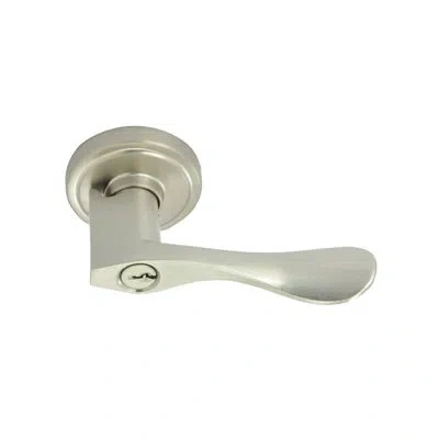Better Home Products Waterfront Keyed Door Lever In Satin Nickel