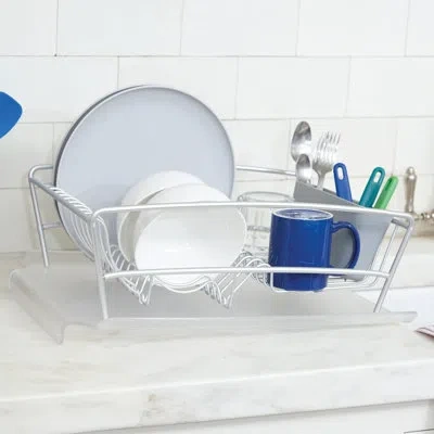 Better Houseware Dual-purpose Slanted Drain And Cutting Board Acrylic Dish Rack In Clear