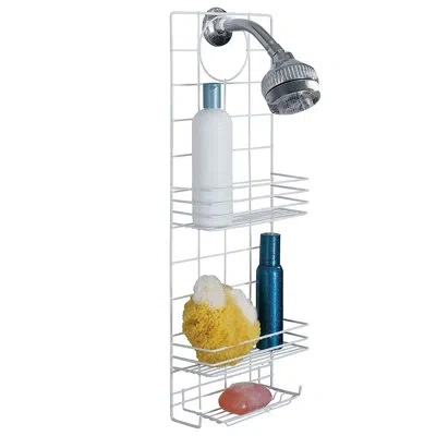 Better Houseware Karena Hanging Steel Shower Caddy In Silver