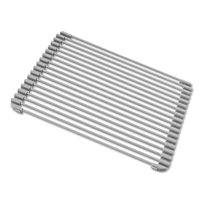 BETTER HOUSEWARE MULTIPURPOSE ROLL UP RACK, SILICONE COATED STAINLESS STEEL, LARGE