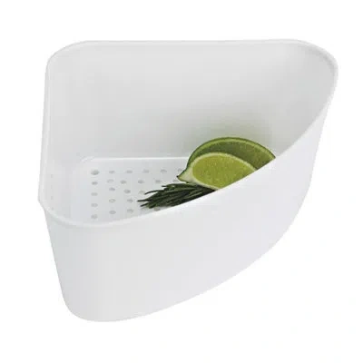 Better Houseware Plastic Corner Sink Strainer In White