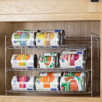 Better Houseware Steel Can Organizer In Chrome