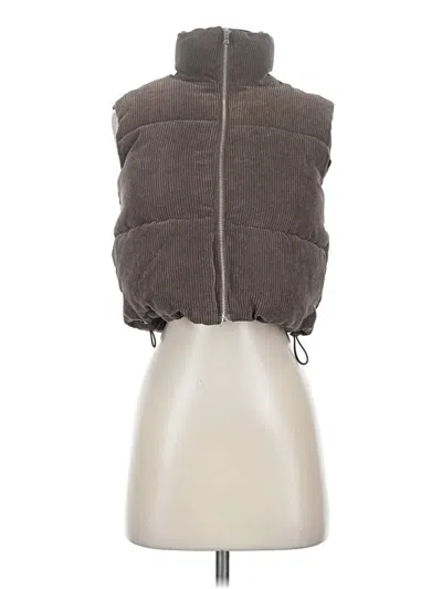 Pre-owned Better / Together Faux Fur Vest In Gray