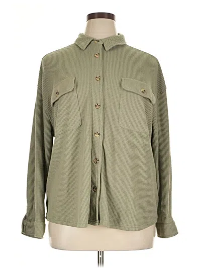 Pre-owned Better / Together Long Sleeve Blouse In Green