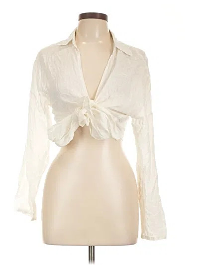Pre-owned Better / Together Long Sleeve Blouse In White