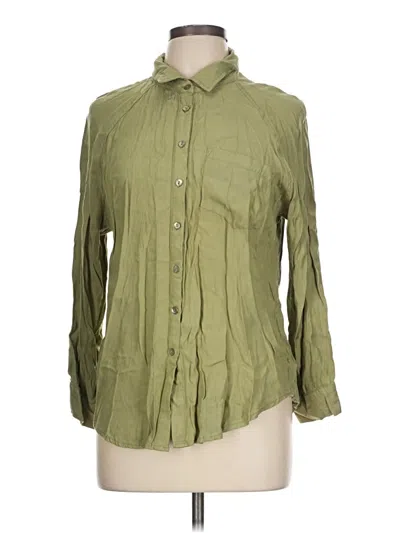 Pre-owned Better / Together Long Sleeve Button Down Shirt In Green