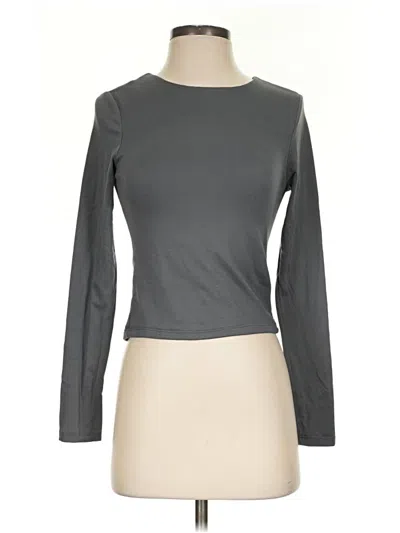 Pre-owned Better / Together Long Sleeve Top Gray Boatneck Tops